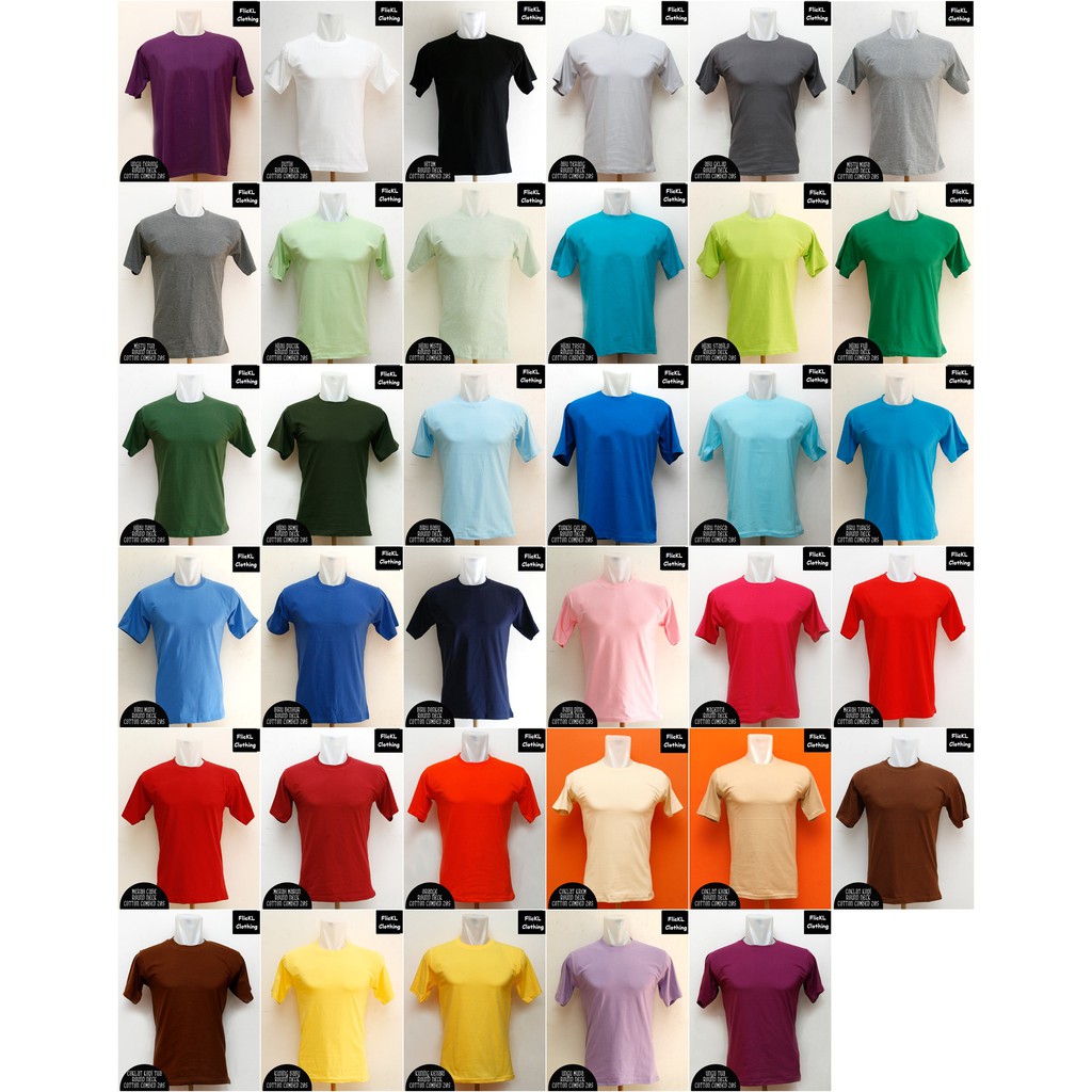 Baju Kaos Polos Sablon Cotton Combed Raglan Polo Lengan Panjang Pendek Wangki