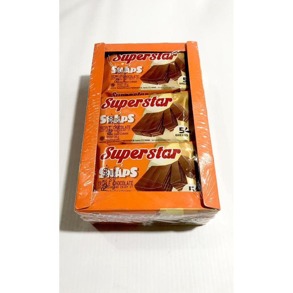 SUPERSTAR SNAPS TRIPLE CHOCOLATE - (HARGA PAKET ISI 3 BOX)