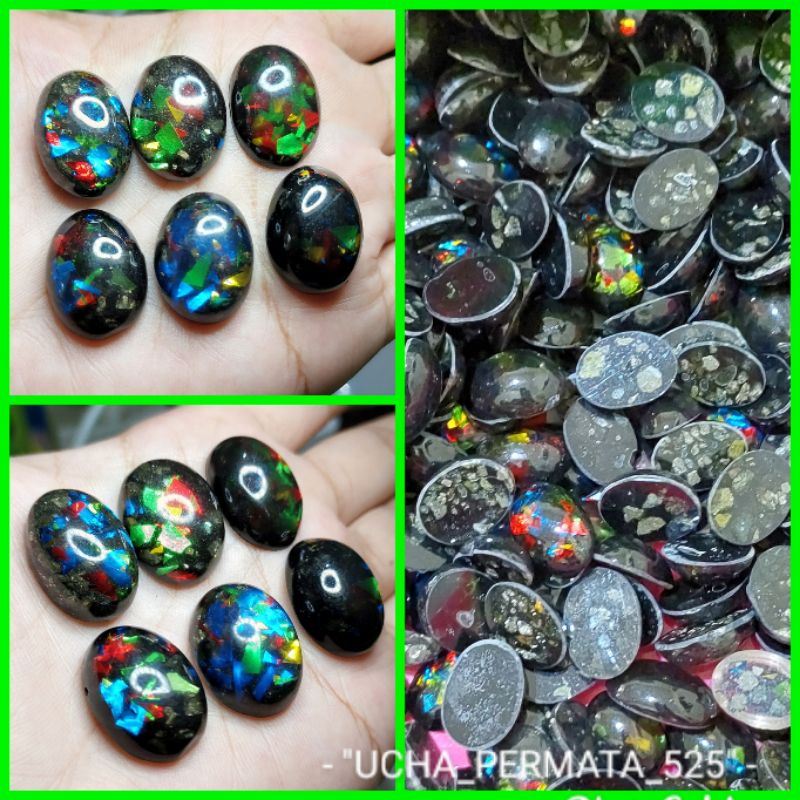 Batu akik kalimaya opal kalimaya hitam jarong sintetic manmade