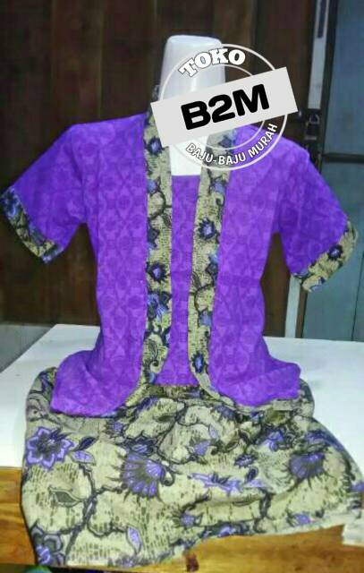 Kebaya Anak Setelan Batik Kutu Baru Usia 1,2,3,4,5,6,7,8 Tahun Grosir Batik Murah