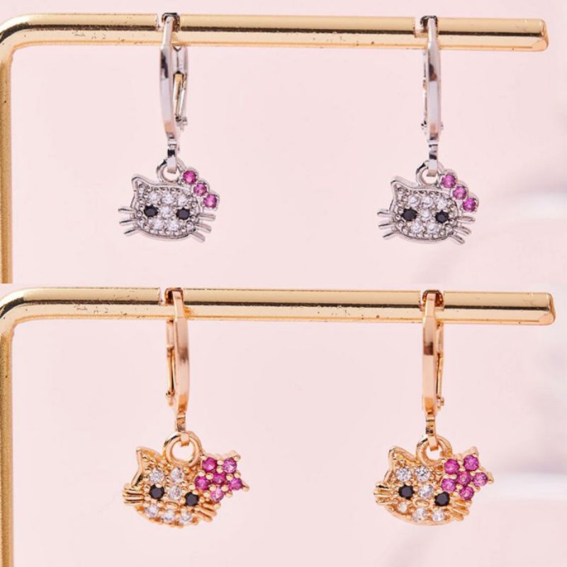 anting xuping hello kitty super mewah simpel gold dan silver N130721000