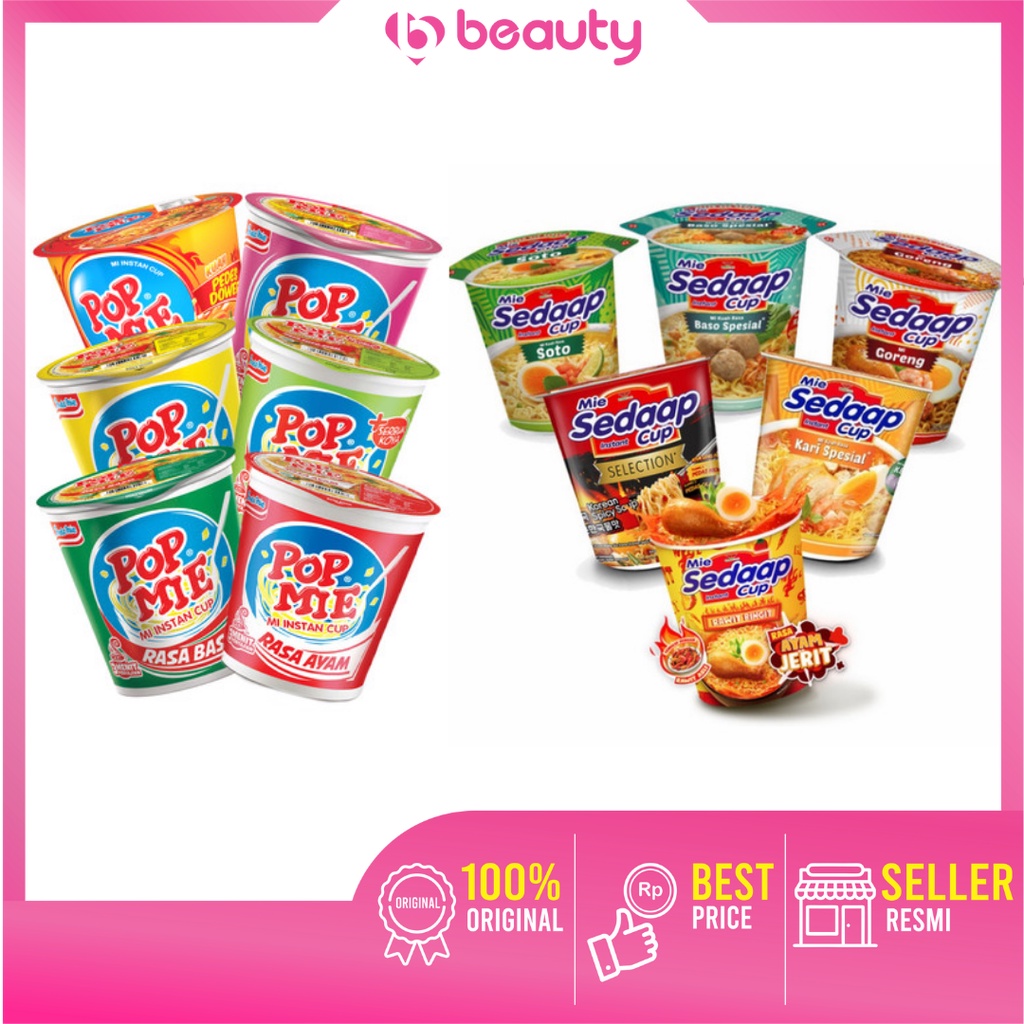 ❤ BEAUTY ❤ Pop Mie Jumbo / Sedaap mie cup / Cup Kuah, Goreng / Mie Instan Cup