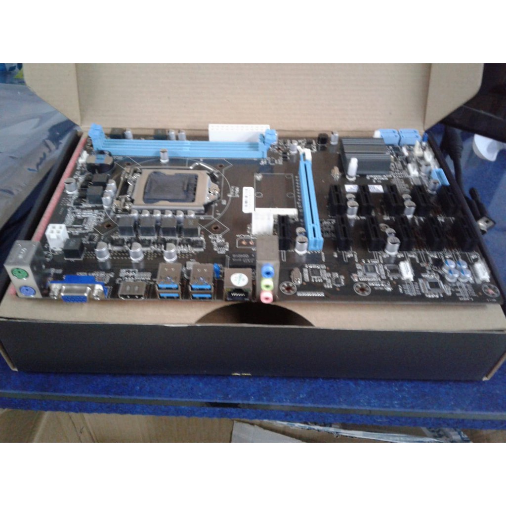 READY Motherboard QWERTY TB250 BTC LGA 1151 B250 12+ MINING mb TB-250