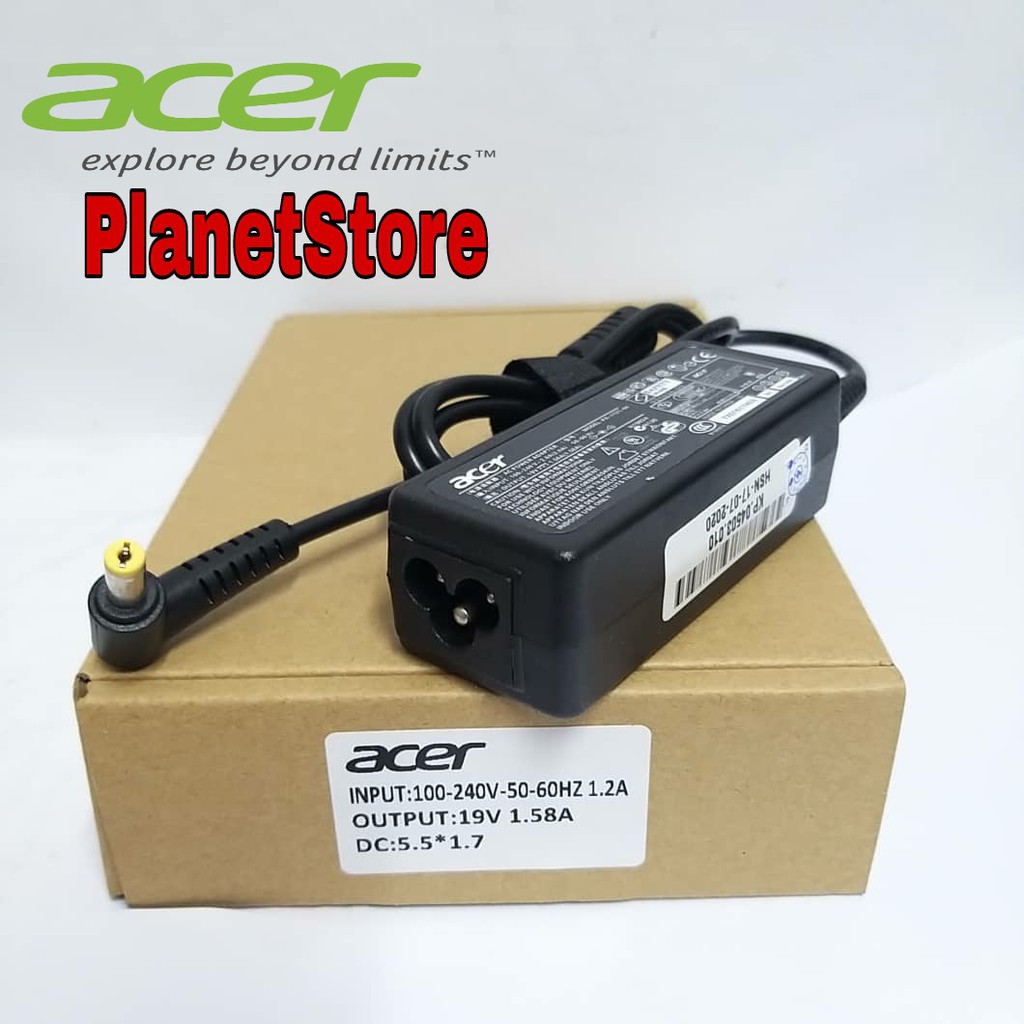 ORIGINAL adaptor charger laptop acer 19v1.58a 5.5*1.7 A110-1691 A150 D150 A110 AO521 AOD255