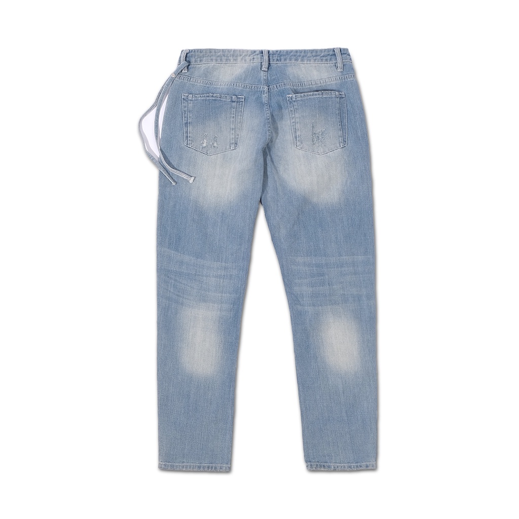 Kith Varick Letter Denim Jeans Washed Light Blue