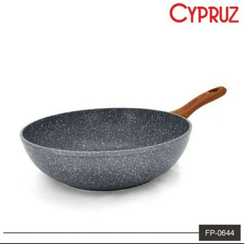 Cypruz Wok Fry Pan Induksi Wajan Penggorengan Marble 28 cm FP-0644