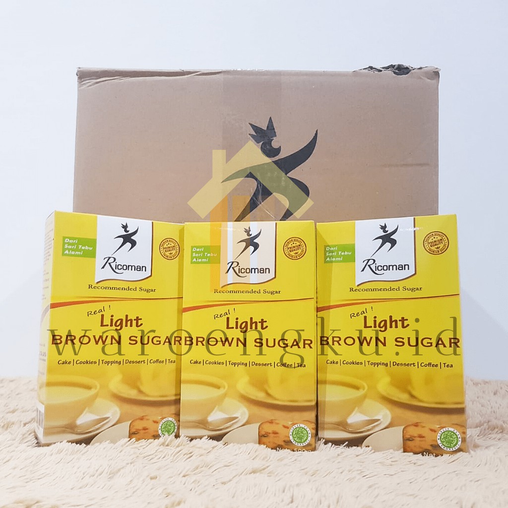 

BROWN SUGAR ASLI/RICOMAN LIGHT BROWN SUGAR 500 GR