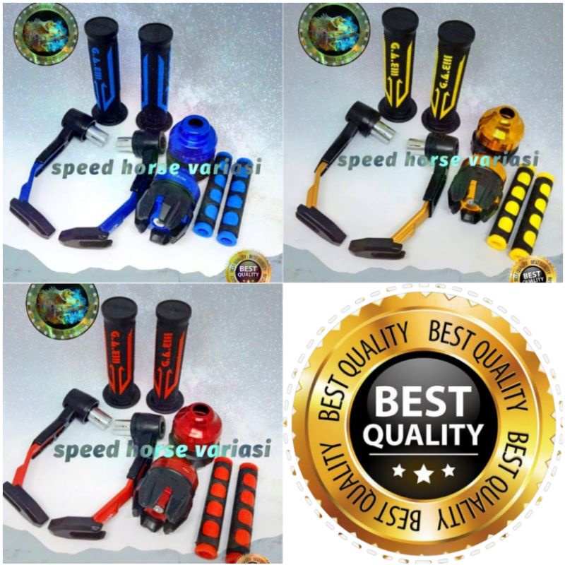 Paket Murah proguard Robot babet Plus Handgrip Panah Plus Jalu As roda Plus Karet handle model jari Universal buat semua motor