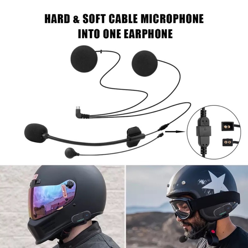 AKSESORIS INTERCOM SPARE PART INTERCOM MIC SPEAKER CLAMP KIT VELCRO ALL BRAND MAXTO M2 MAXTO M3 FREDDCONN EJEAS VNETPHONE QTBE6 QTB35 V6 PRO V8 R1 PLUS F1 PLUS TMAX TCOM TREX QTA35 BT-S3 BT-S2 DLL ORIGINAL-4