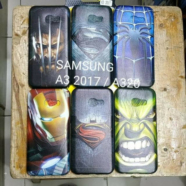 SAMSUNG A320 / A3 2017 motif gambar bahan karet dan model air