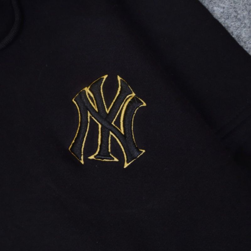 SWEATER HOODIE NY HITAM GOLD AUTHENTIC FULLTAG &amp; LEBEL