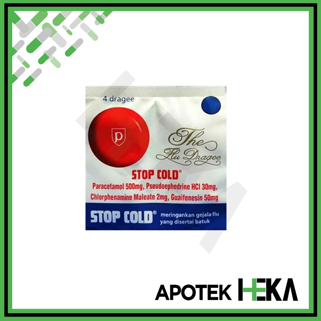 Stop Cold Dragee Strip isi 4 Tablet - Obat Flu (SEMARANG)