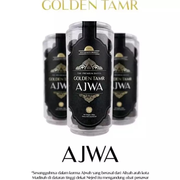 

BUAH KURMA AJWA Golden Tamr Ajwa Asli Original Murah Jual Harga Agen Grosir