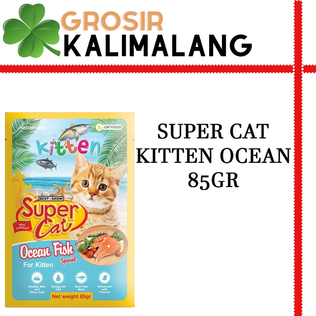 Super Cat Pouch Kitten Ocean Fish 85gr