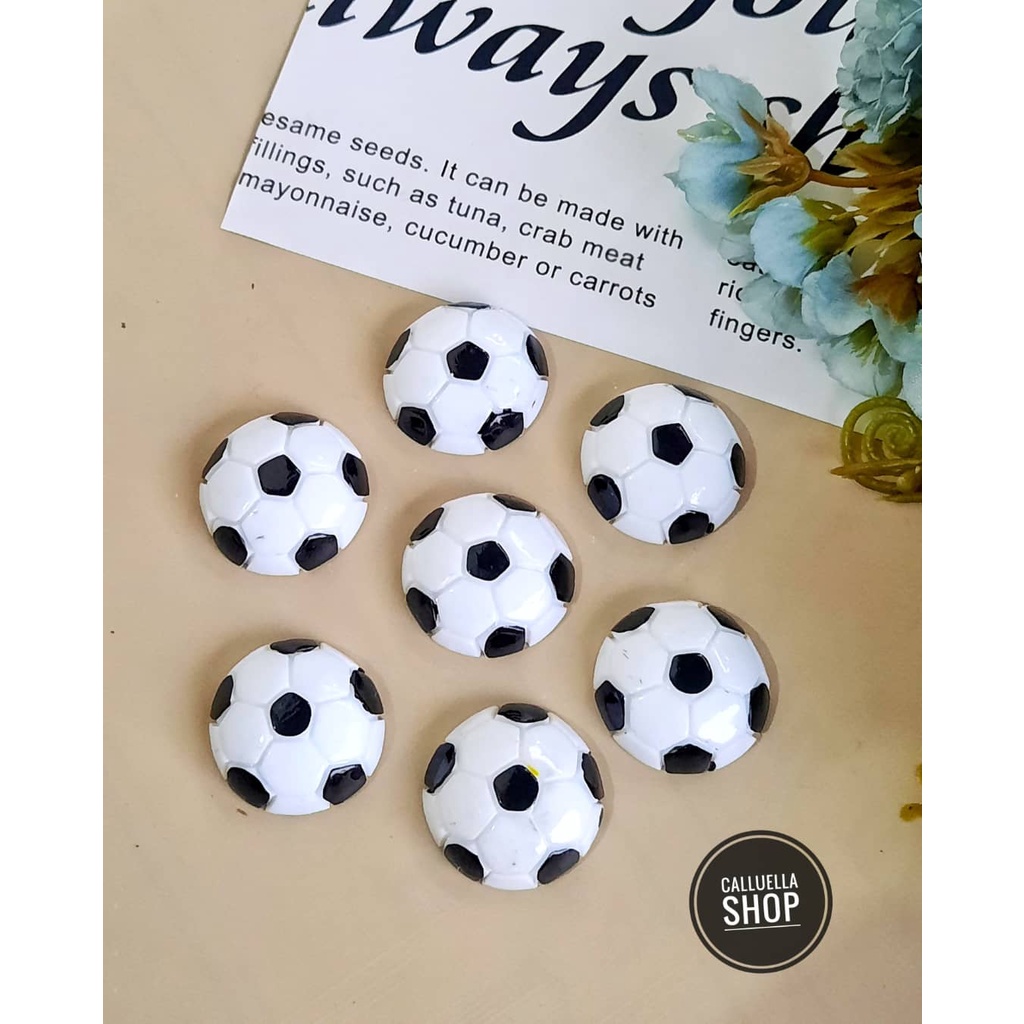 RESIN CLAY TEMPEL MIX MOTIF DAN WARNA MANIK PAREL CINCIN | BAHAN CRAFT CLAY GELANG BROS KALUNG STRAP MASK MASKER PAREL MANIK CRAFT KERAJINAN LUMAJANG FASHION-Clay football 1bj