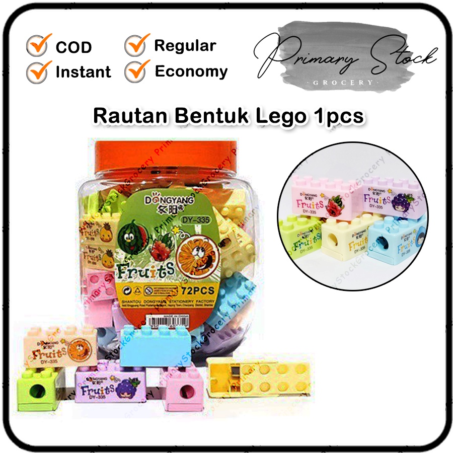 Rautan Pensil Karakter Lego Anak Lucu Murah Unik FRUIT DY 335