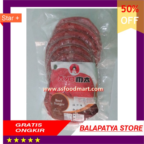

40 OFF KHUSUS HARI INI !!! Daging Burger Sapi Ayoma 250 gr isi 10 pcs