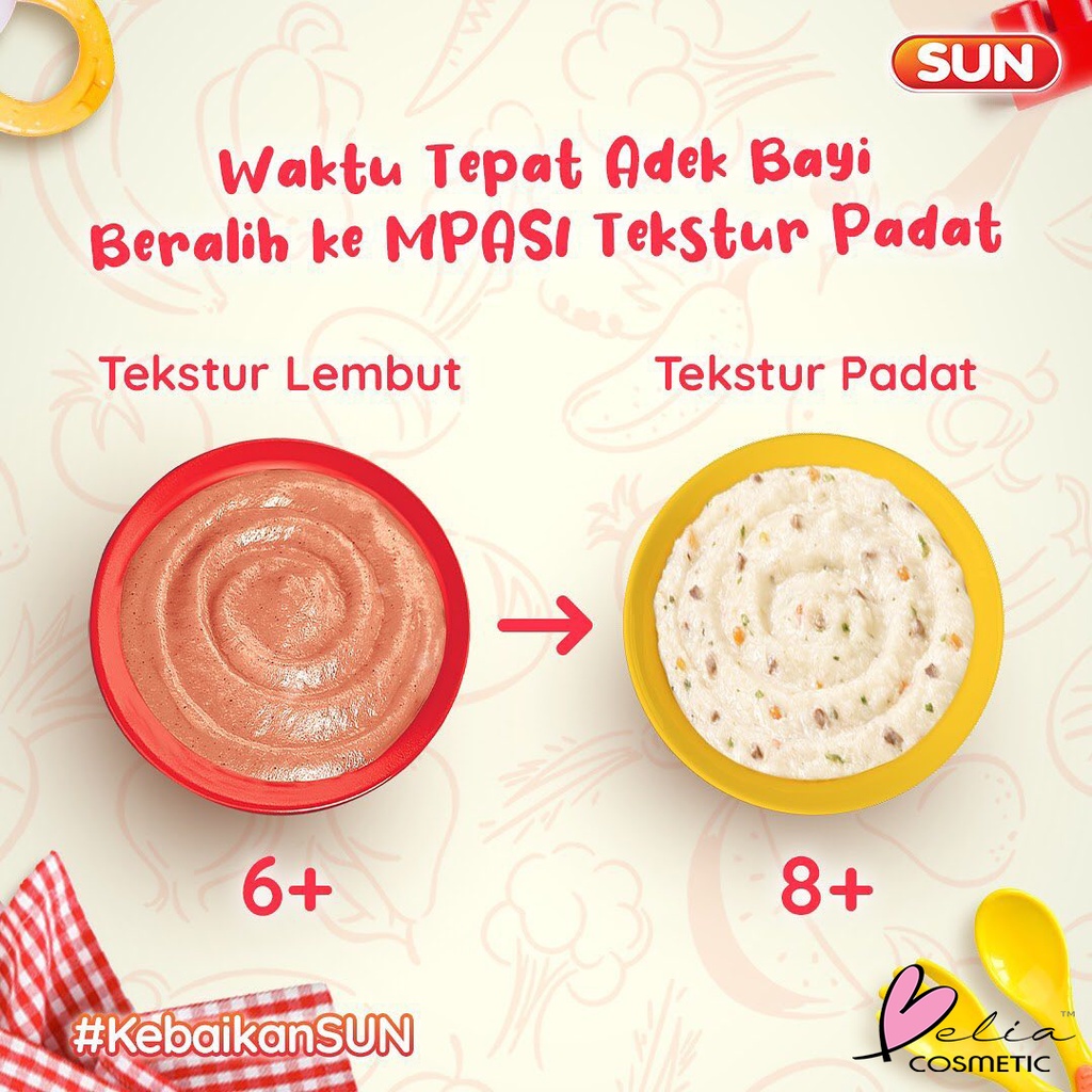 ❤ BELIA ❤ SUN Bubur Sereal Susu 100g &amp; 120g Bayi 6+ bulan keatas | Tim Instant 8+ | Instant | Makanan Aman Baby | Sehat | MPASI | Pendamping ASI | HALAL BPOM