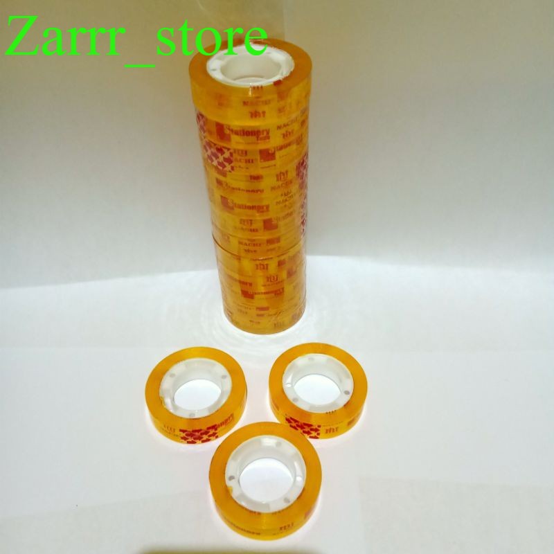 

12 PCS 1 SLOP Selotip Solatip Isolasi Bening Kecil Tebal Nachi 12mm x 25m
