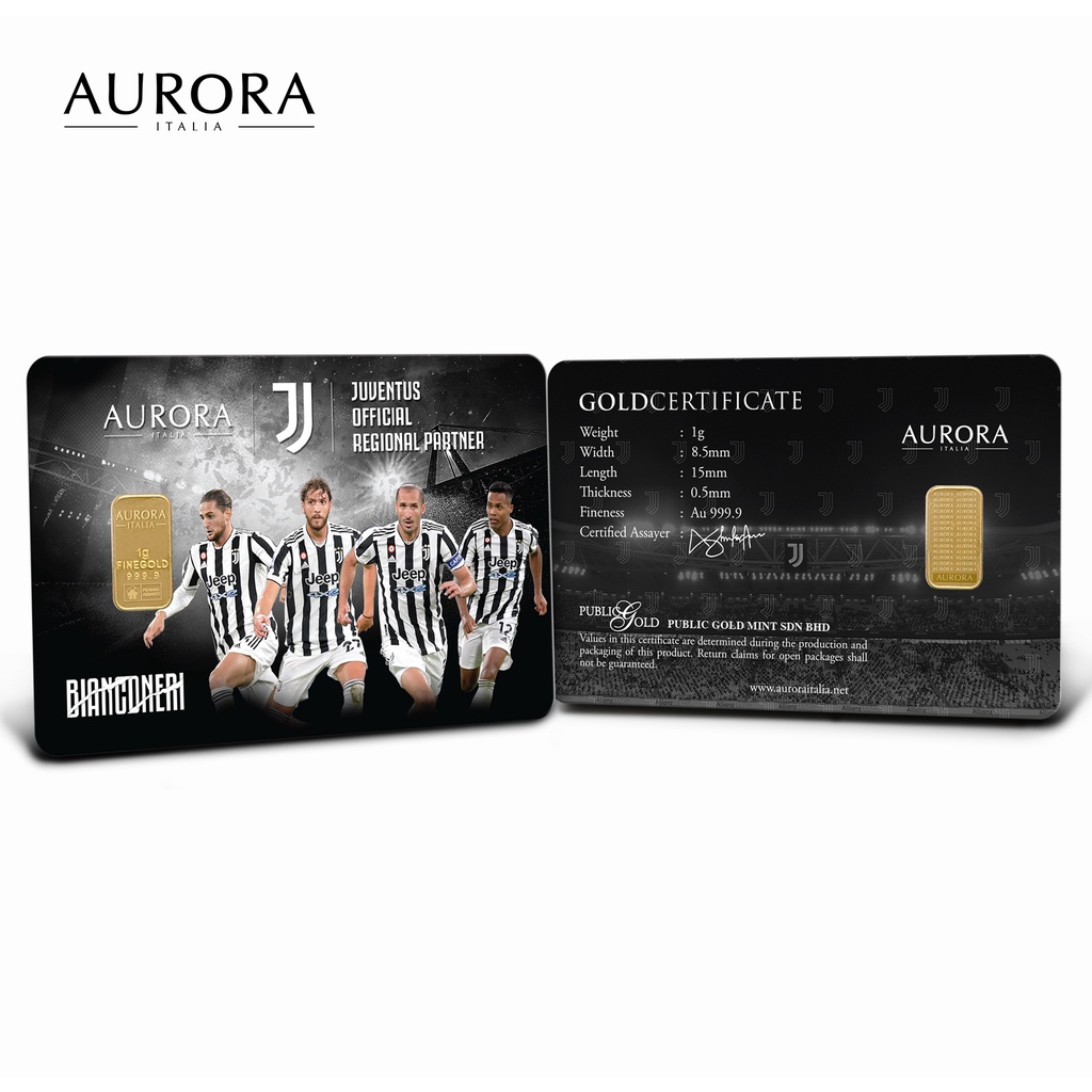 Emas Logam Mulia 1g 999.9 Juventus : Bianconeri (Limited Edition)-1