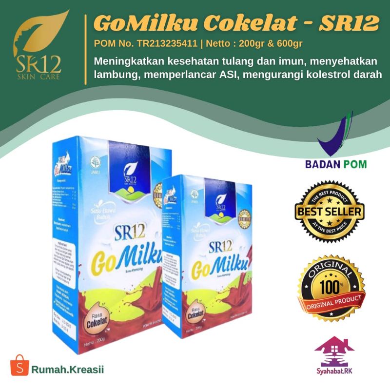 

Susu Go Milku SR12 Etawa Rasa Cokelat / Susu Gomilku / Susu Etawa Kualitas Premium / Goat Milk Bubuk