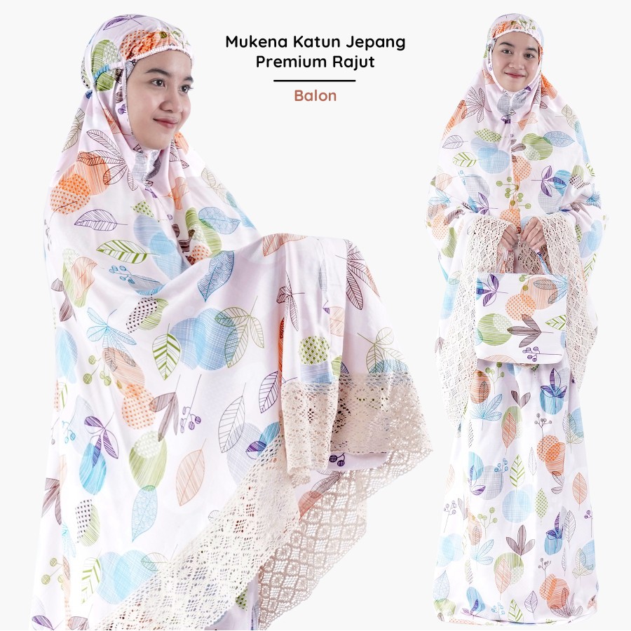Mukena Katun Jepang Balon Rajut Premium Harga Grosir/Best Seller