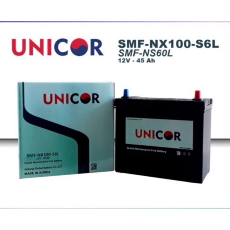 Aki Unicor SMF-NX100-S6L (SMF-NS60L) | u/ Livina, Ertiga dll | Made in KOREA