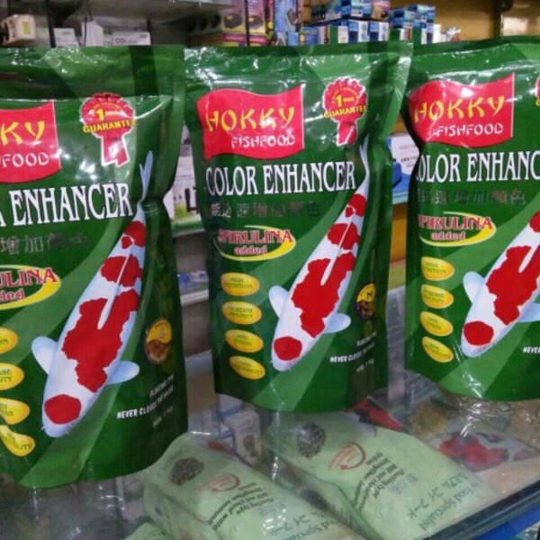 Hokky Spirulina Color Enhancer 1kg 1 kg Makanan Pakan Pelet Ikan Koi