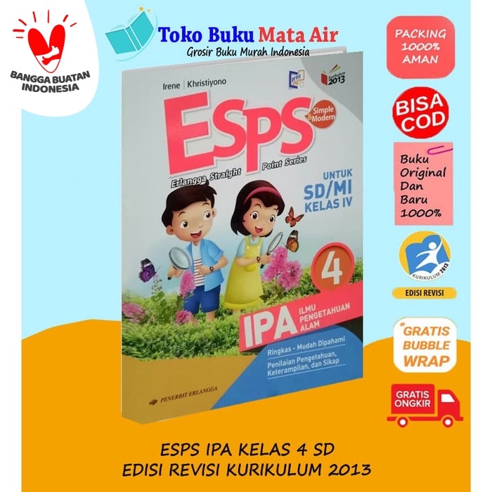 

❤BISA COD❤ BEST SELLER ESPS IPA 4 UNTUK SD/MI KELAS IV ( K13N ) ERLANGGA