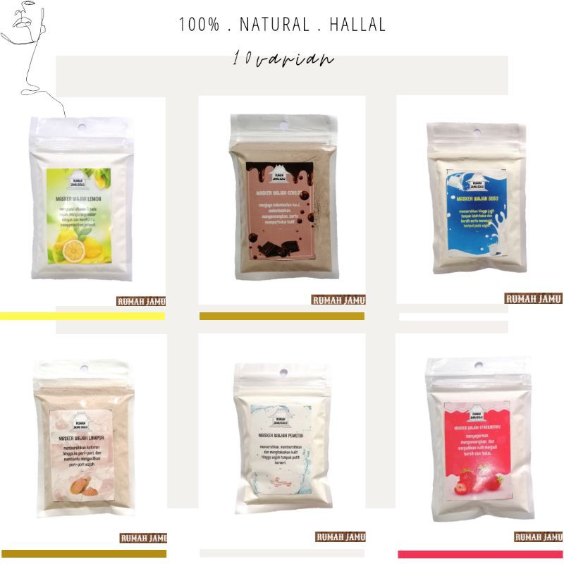 

Premium masker wajah organik 20gram