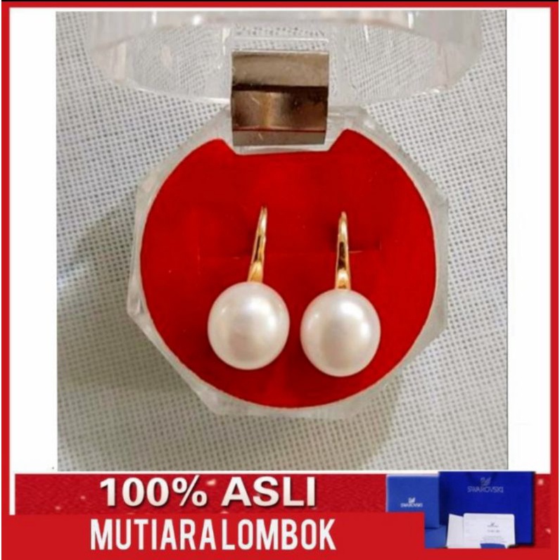 anting mutiara air tawar anting wanita perhiasan anting mutiara lapis emas earing anting mutiara