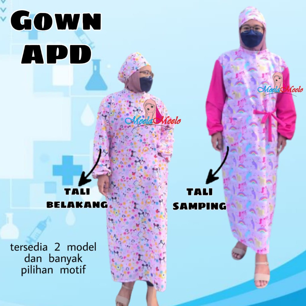 Medical gown reusable ( Motif Medis ) pediatric, surgical, apd gigi | APD Dokter | baju APD Motif