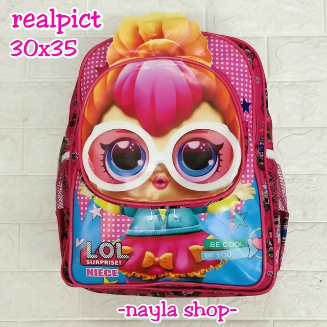 New Tas Ransel Anak Perempuan L.O.L SURPRISE 3D /tas backpack motiif gambar 3D /tas ransel paud