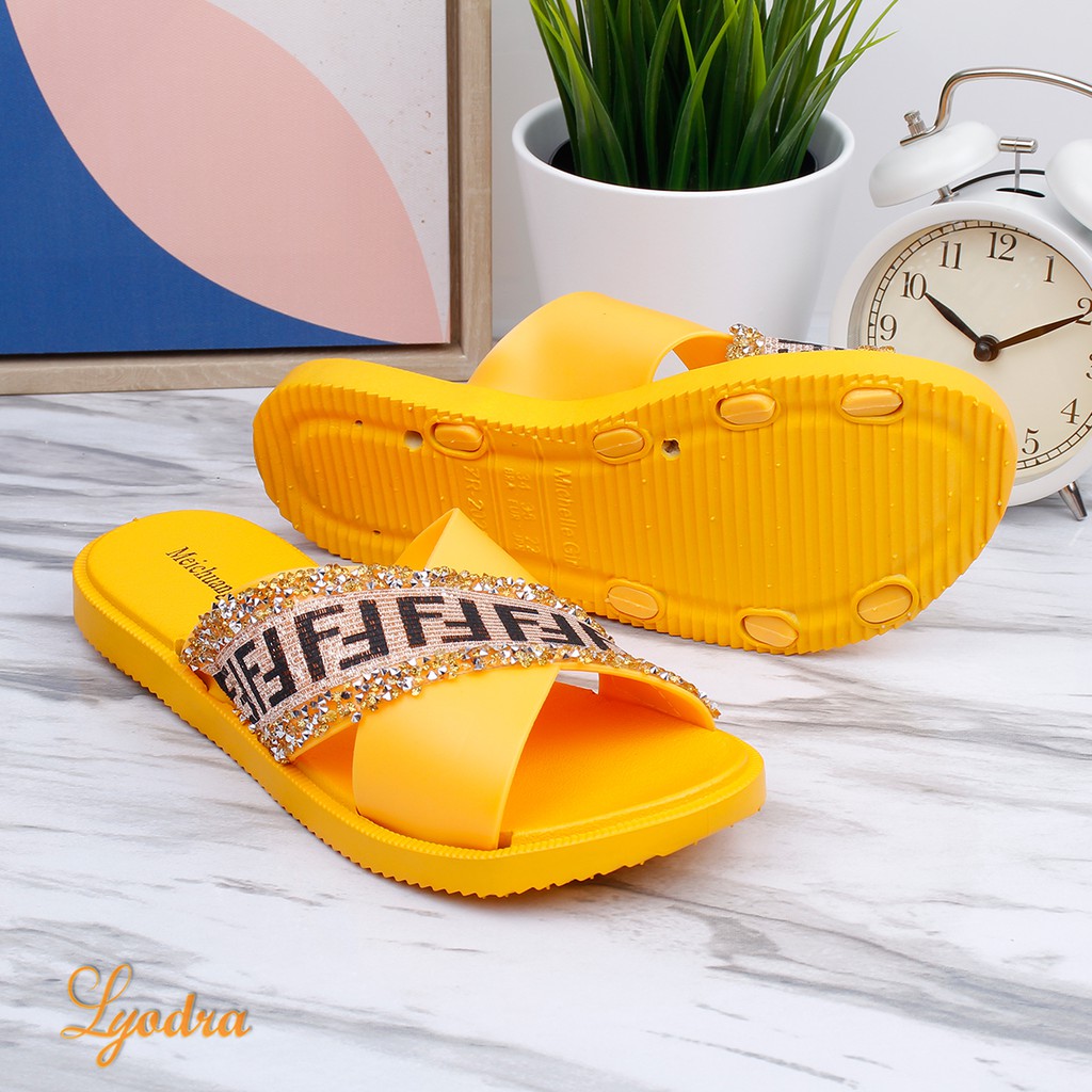 Yodra / Lyodra Fiona Flip Flop Jelly Shoes Import LDR920 Real Pict TANPA KOTAK SEPATU