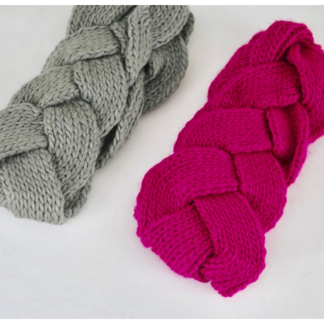 Bandana Rajut Wool Headband Winter Twist