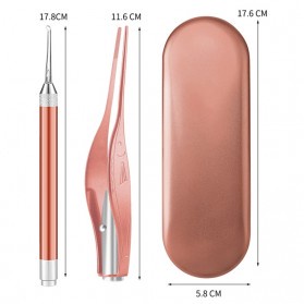 Cotton bud / katen bat / Pembersih Telinga Korek Kuping Ear Spoon Wax Picker with LED Light