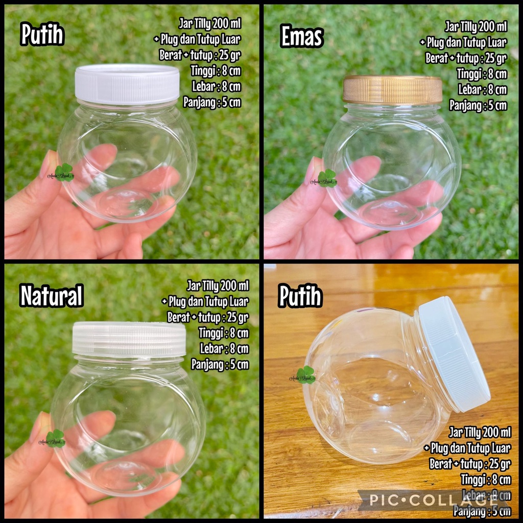 Jar Sambal TiLLY 200 ml jar unik lucu jar coklat permen bubuk food grade