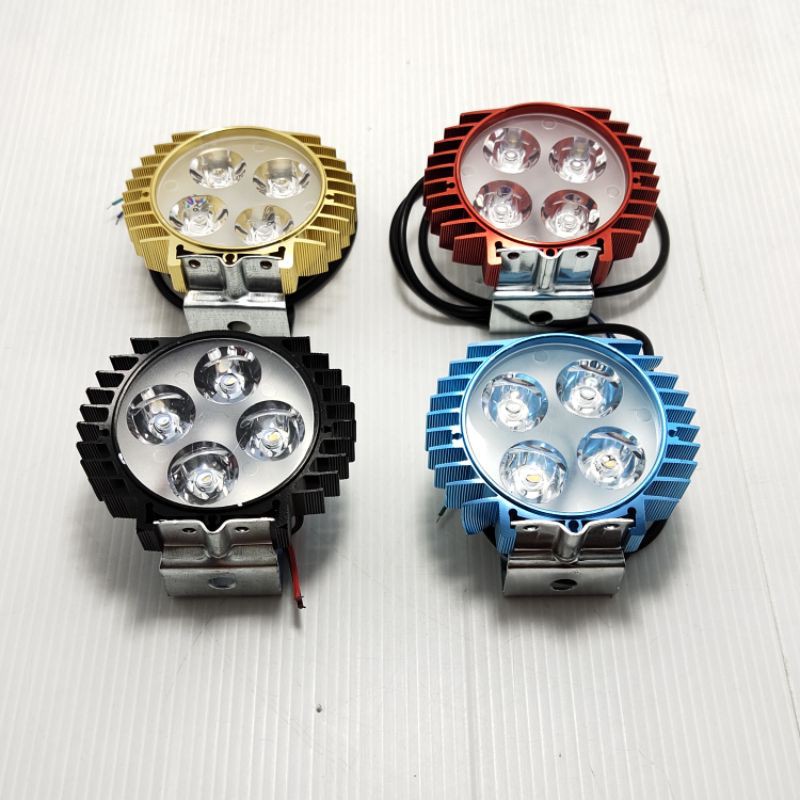 Lampu sorot lampu tembak led 4 mata gepeng 3 mode universal