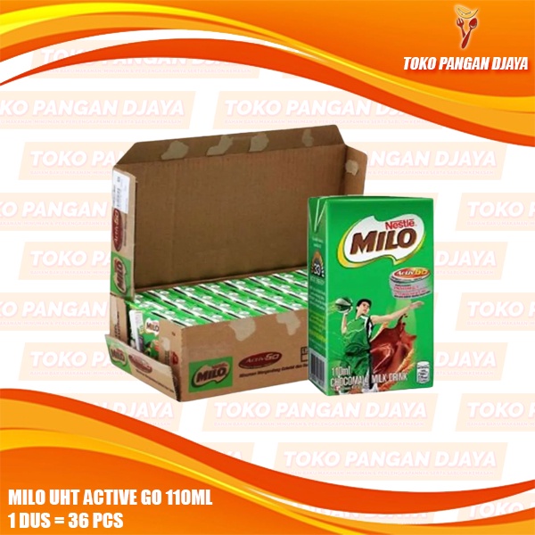 

UHT Milo Active Go 110ml 1Dus isi 36pcs