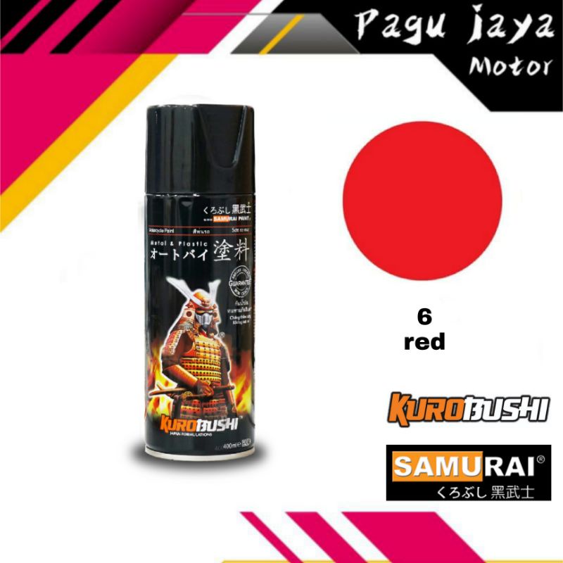 samurai paint red merah 6 cat semprot spray paint pilok pilox