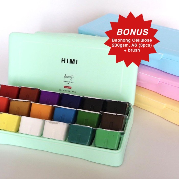 

HIMI MIYA Gouache 18 colour - Blue