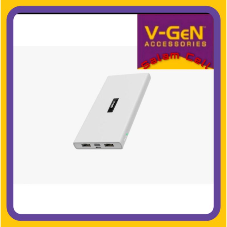 Powerbank V-GeN V10K23 10000 mAh Type C Input 2 Port Slim