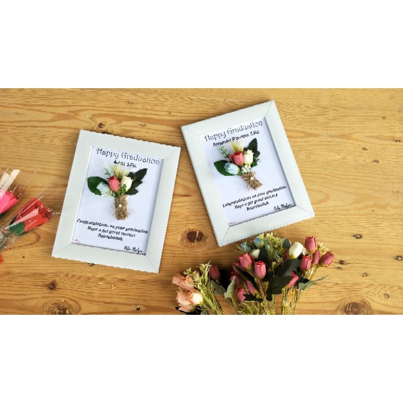 FLOWER IN FRAME KADO WISUDA, ULANG TAHUN PERNIKAHAN/WEDDING
