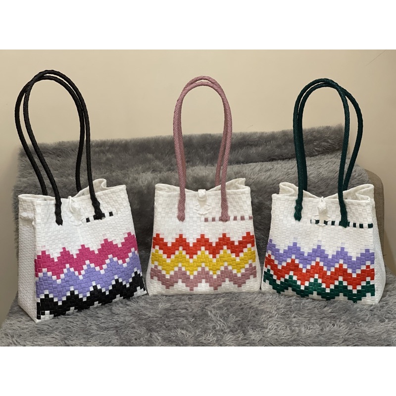 Tas Jali anyam motif zigzag