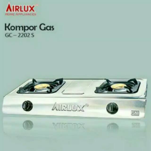 KOMPOR GAS AIRLUX 2TUNGKU GC-2202S STAINLEES STELL