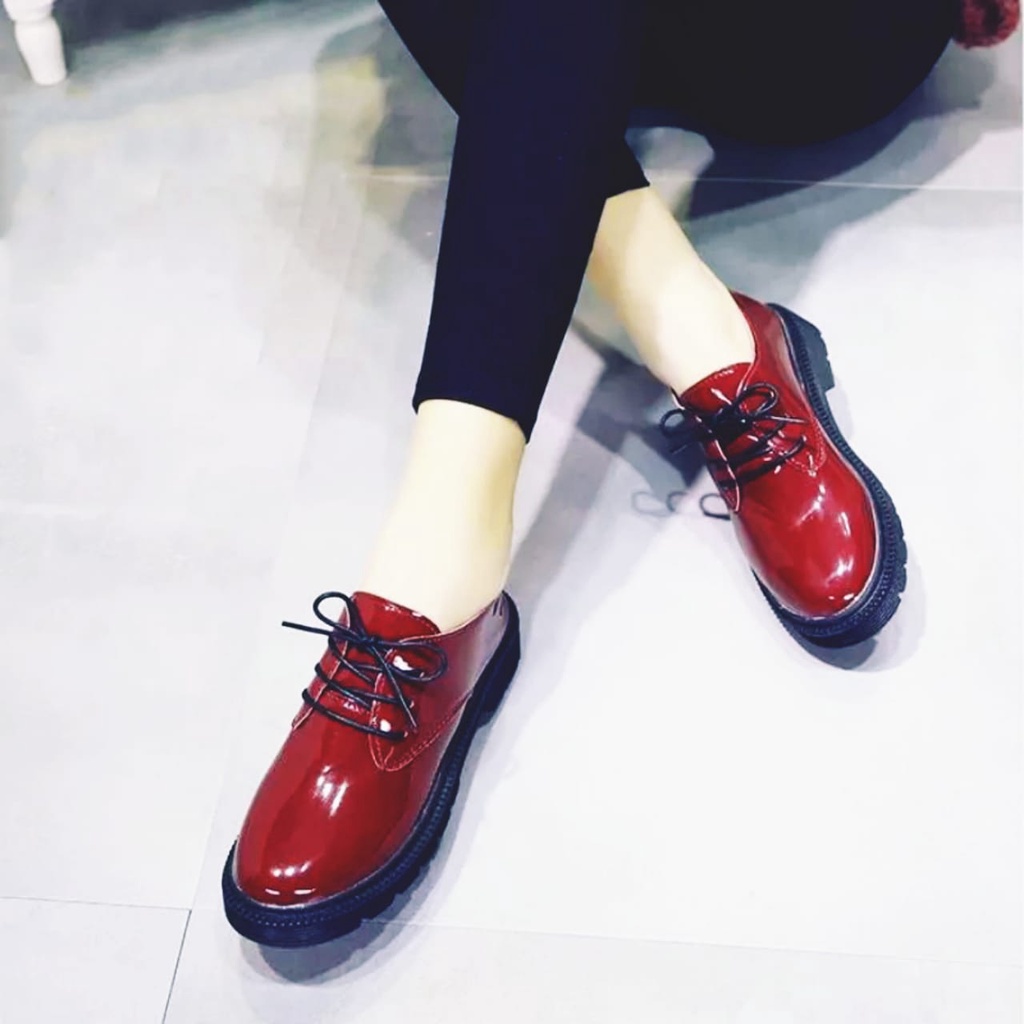 SEPATU BOOTS MERAH GLOSY / VINTAGE DOCMART AD 01
