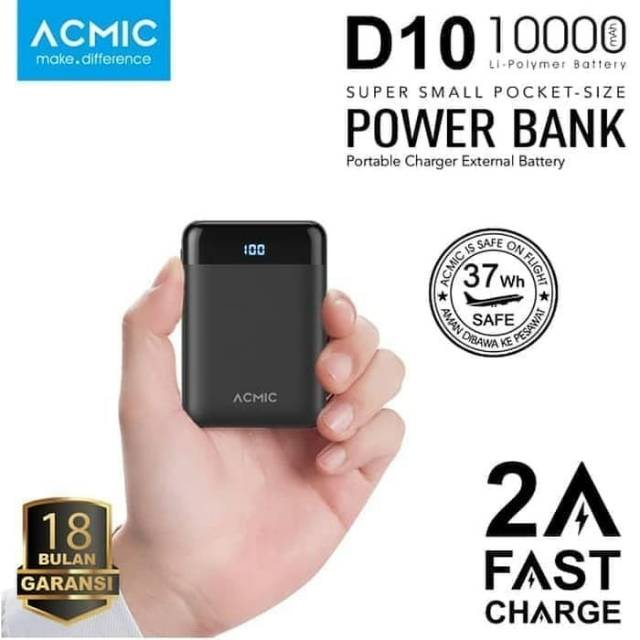 Powerbank ACMIC DC 10000 mAh Berjayamitragadget
