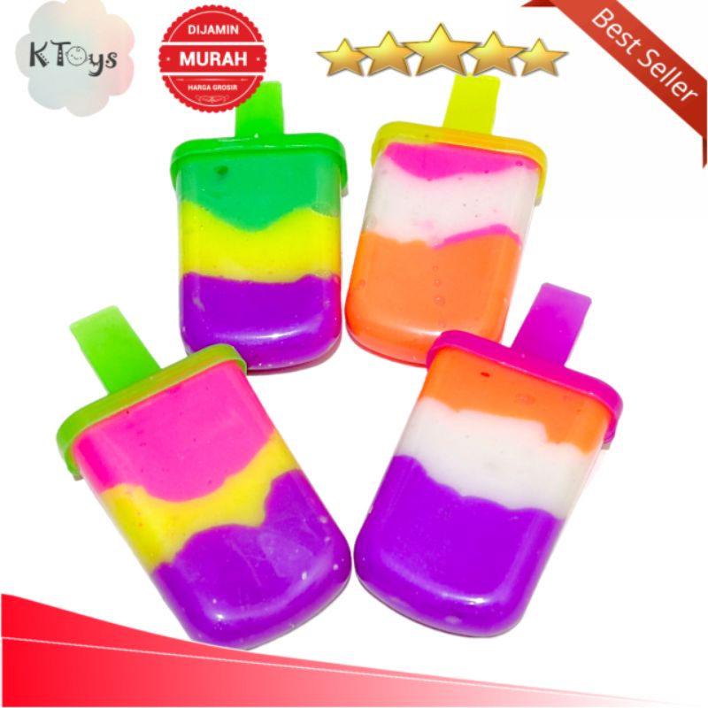 mainan slime mini pelangi anak viral warna warni terbaru dan cantik