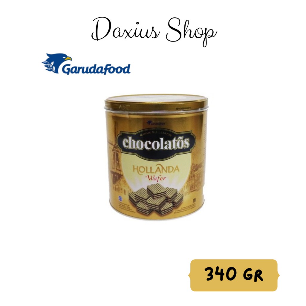Gery Chocolatos Hollanda Wafer Coklat 340 Gr Biskuit Kaleng Promo