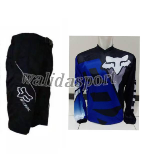 Jersey Set Sepeda Downhill Celana Pendek murah Logo Bordir